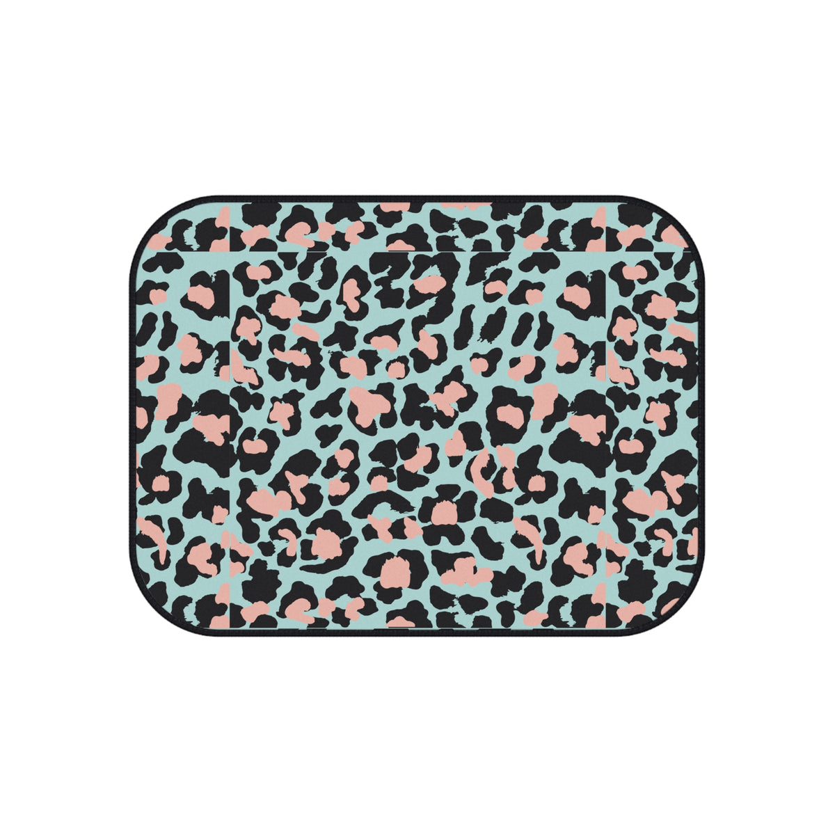 Pink blue leopard print car mats, product view 5