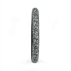 Pink blue leopard print steering wheel cover, product view 6