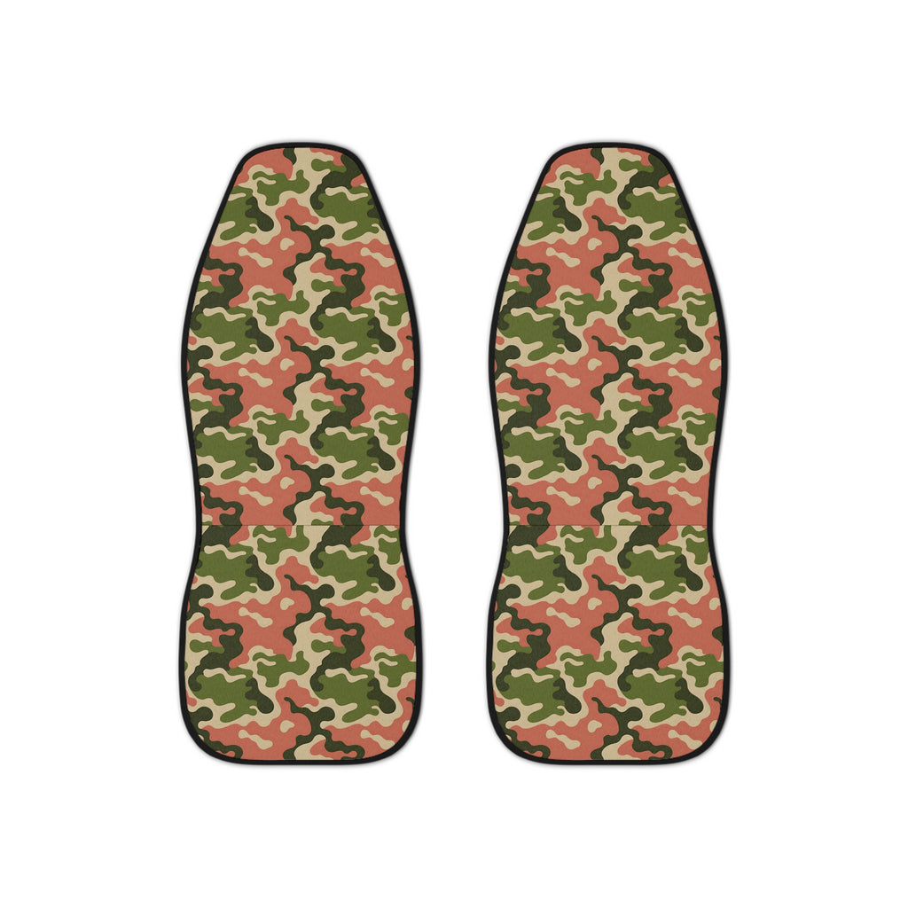 Pink camo car seat covers, set of two front seat covers
