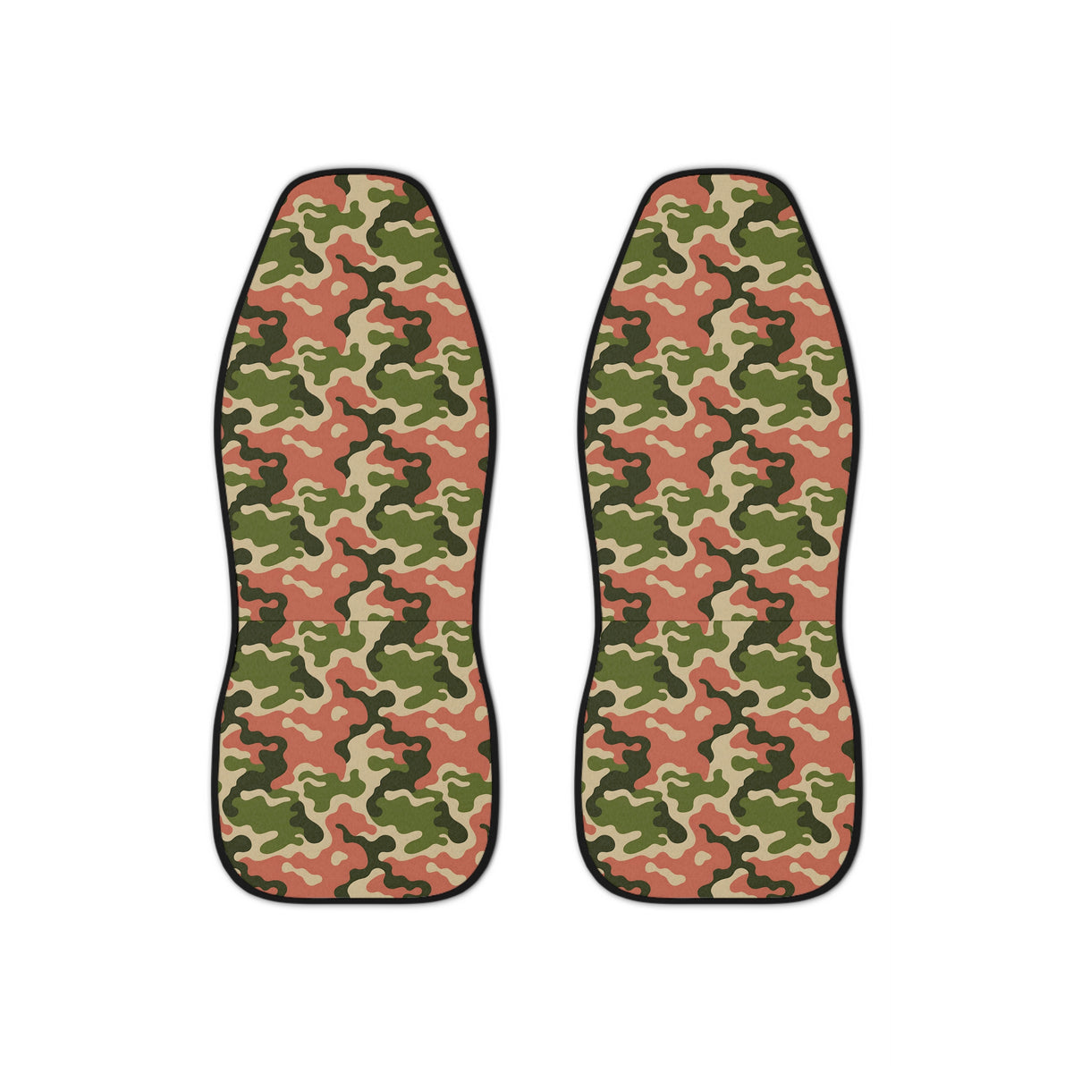 Pink camo car seat covers, set of two front seat covers