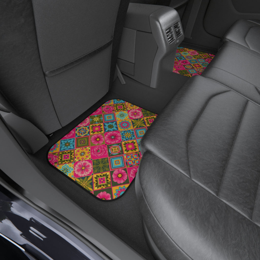 Pink floral car mats, product view 10