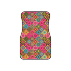 Pink floral car mats, product view 3