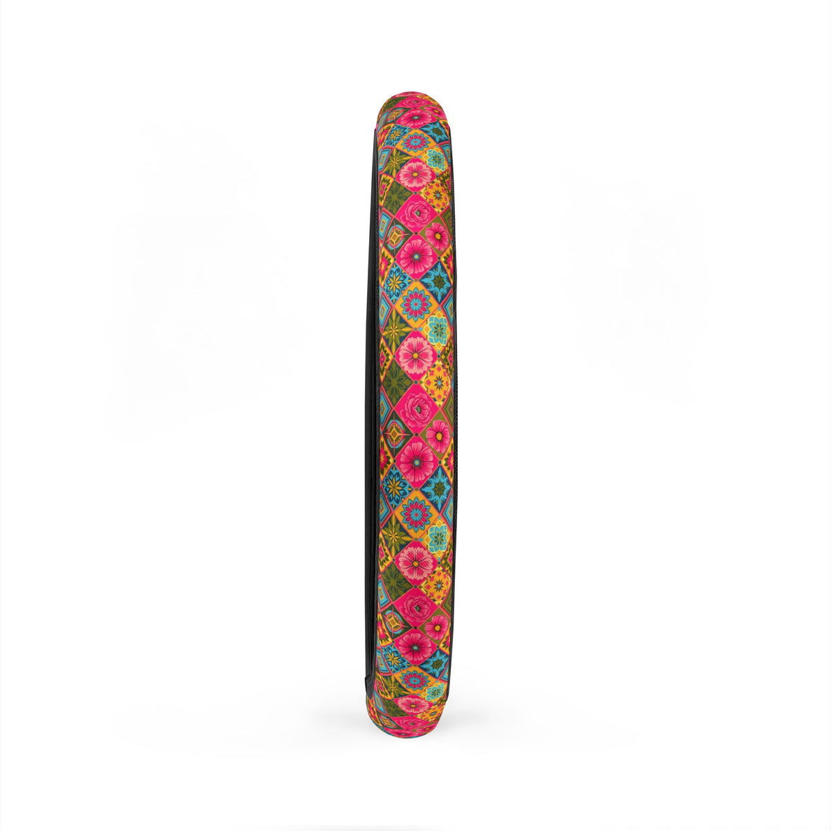 Pink floral steering wheel cover, product view 6
