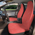 Pink fruit print car seat covers, product view 2