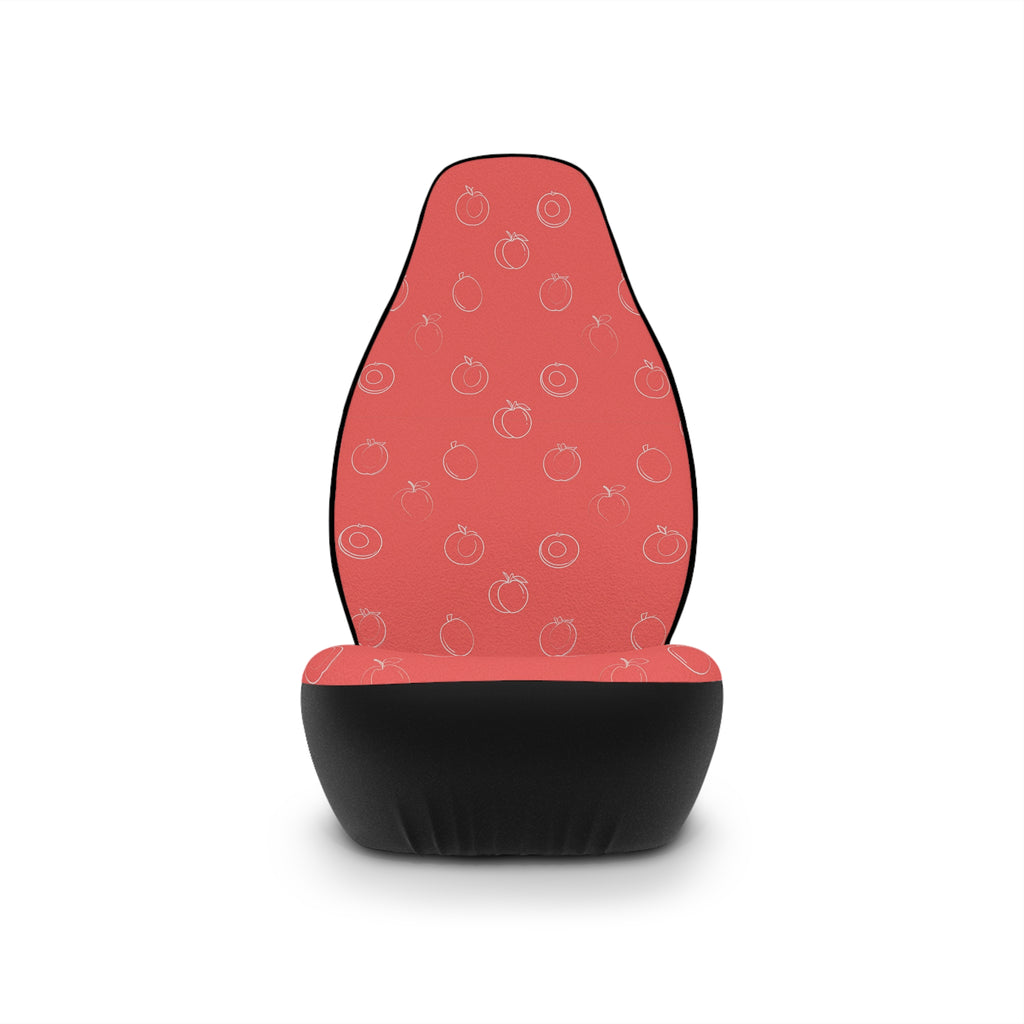 Pink fruit print car seat covers, product view 3