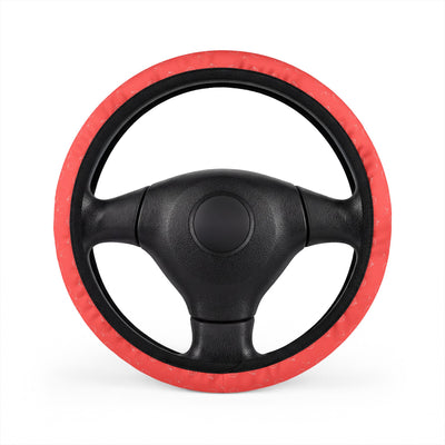 Pink fruit print steering wheel cover, on a steering wheel