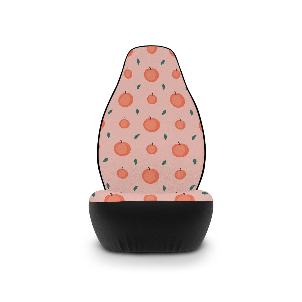 Pink peach print car seat covers, product view 3