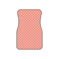 Pink polka dot car mats, set of four, front and rear mats