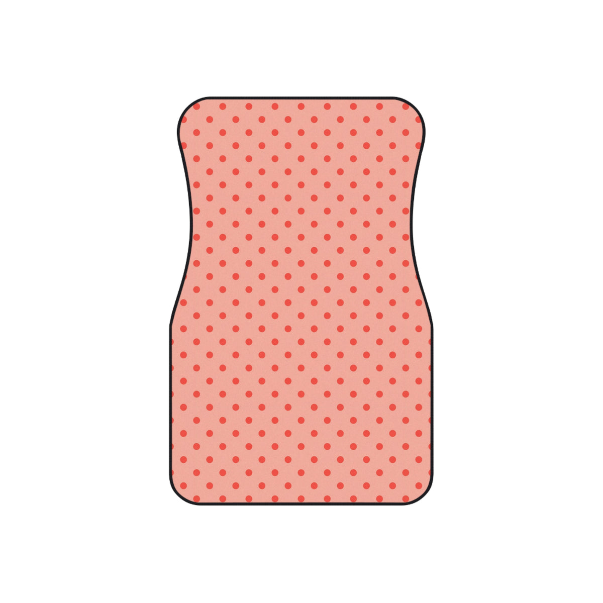 Pink polka dot car mats, product view 3