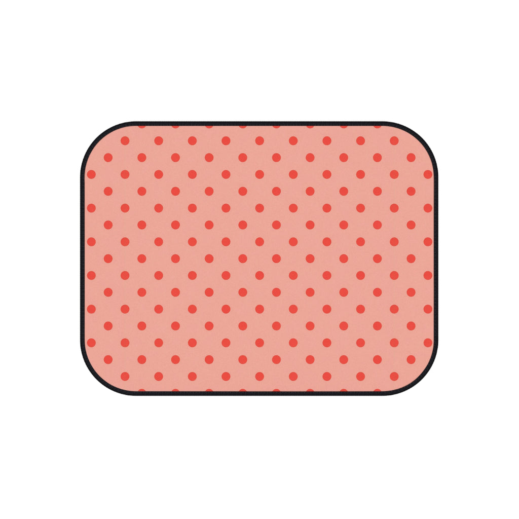 Pink polka dot car mats, product view 4