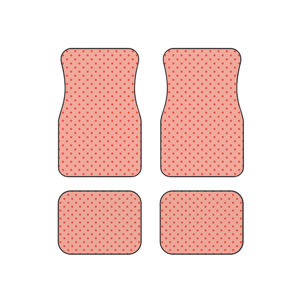 Pink polka dot car mats, product view 6