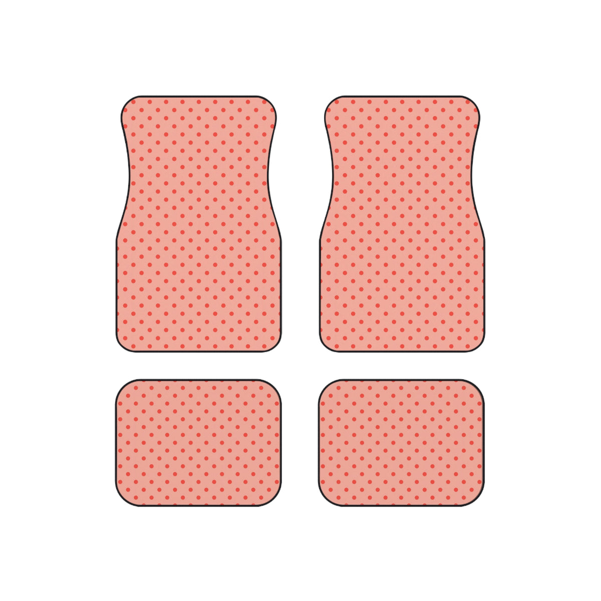 Pink polka dot car mats, product view 6