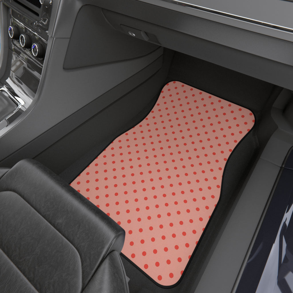 Pink polka dot car mats, product view 9