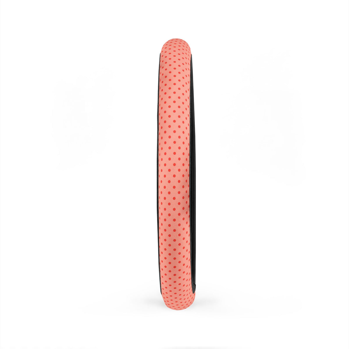 Pink polka dot steering wheel cover, product view 5