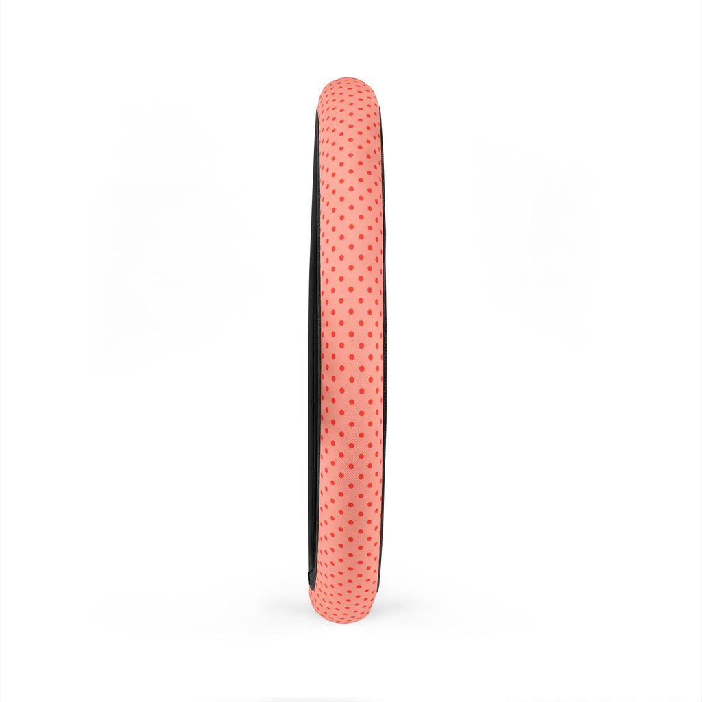 Pink polka dot steering wheel cover, product view 6
