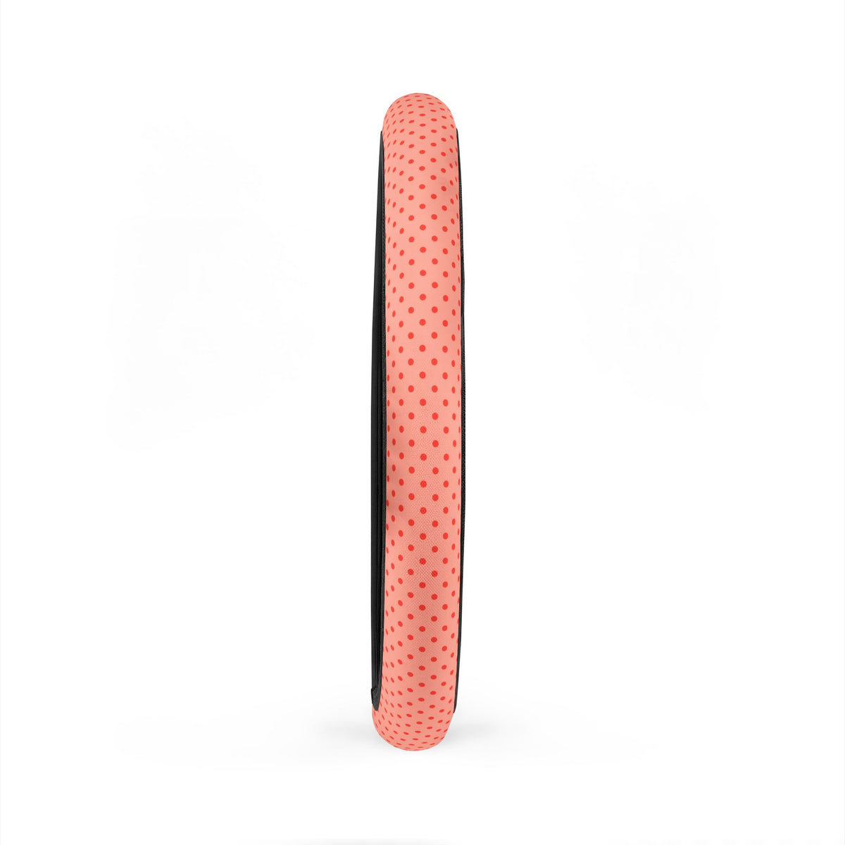 Pink polka dot steering wheel cover, product view 6