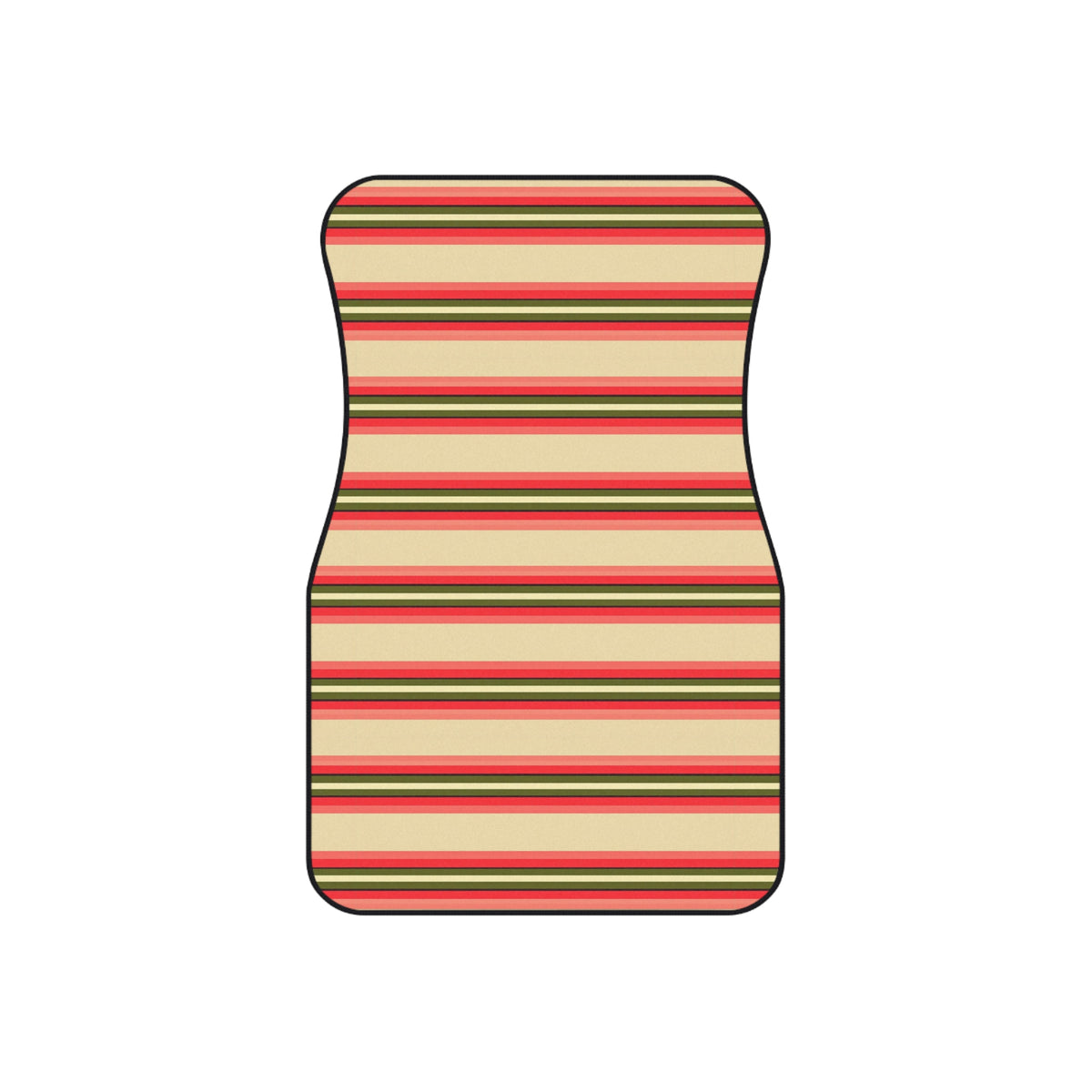 Pink stripe car mats, set of four, front and rear mats