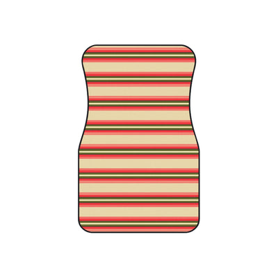 Pink stripe car mats, set of four, front and rear mats