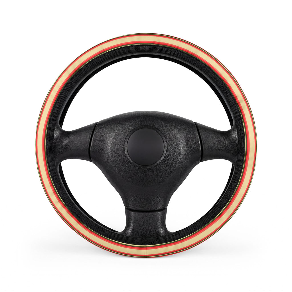 Pink stripe steering wheel cover, on a steering wheel