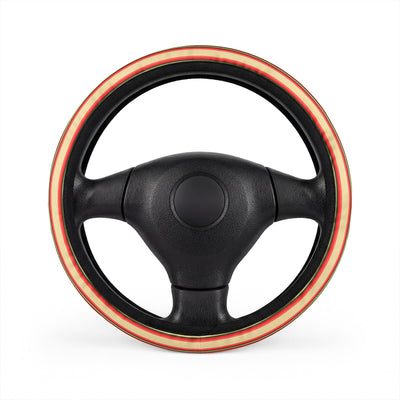 Pink stripe steering wheel cover, on a steering wheel