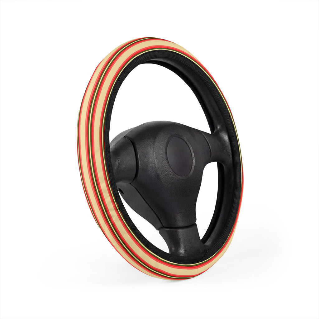 Pink stripe steering wheel cover, product view 3
