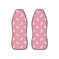 Pink unicorn car seat covers, set of two front seat covers