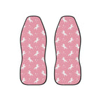 Pink unicorn car seat covers, set of two front seat covers