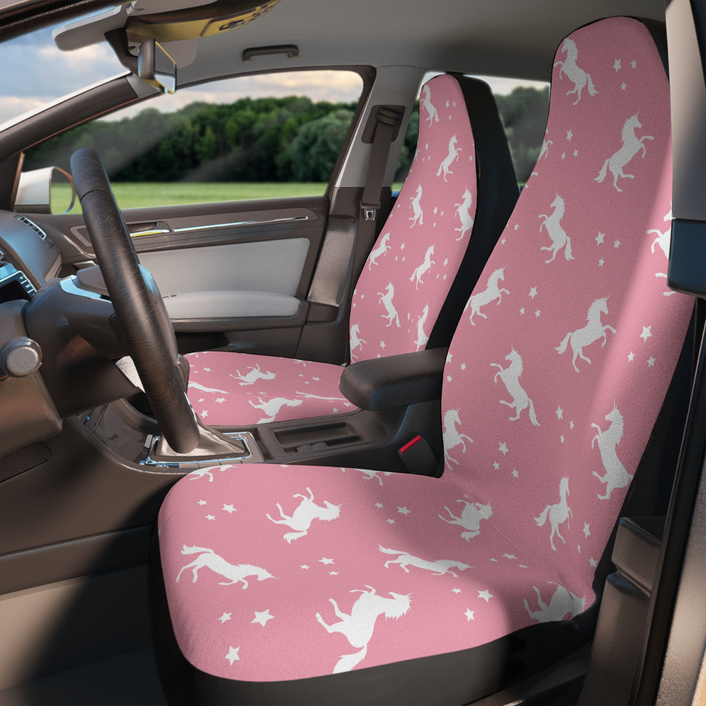 Pink unicorn car seat covers, product view 3