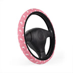 Pink unicorn steering wheel cover, product view 3