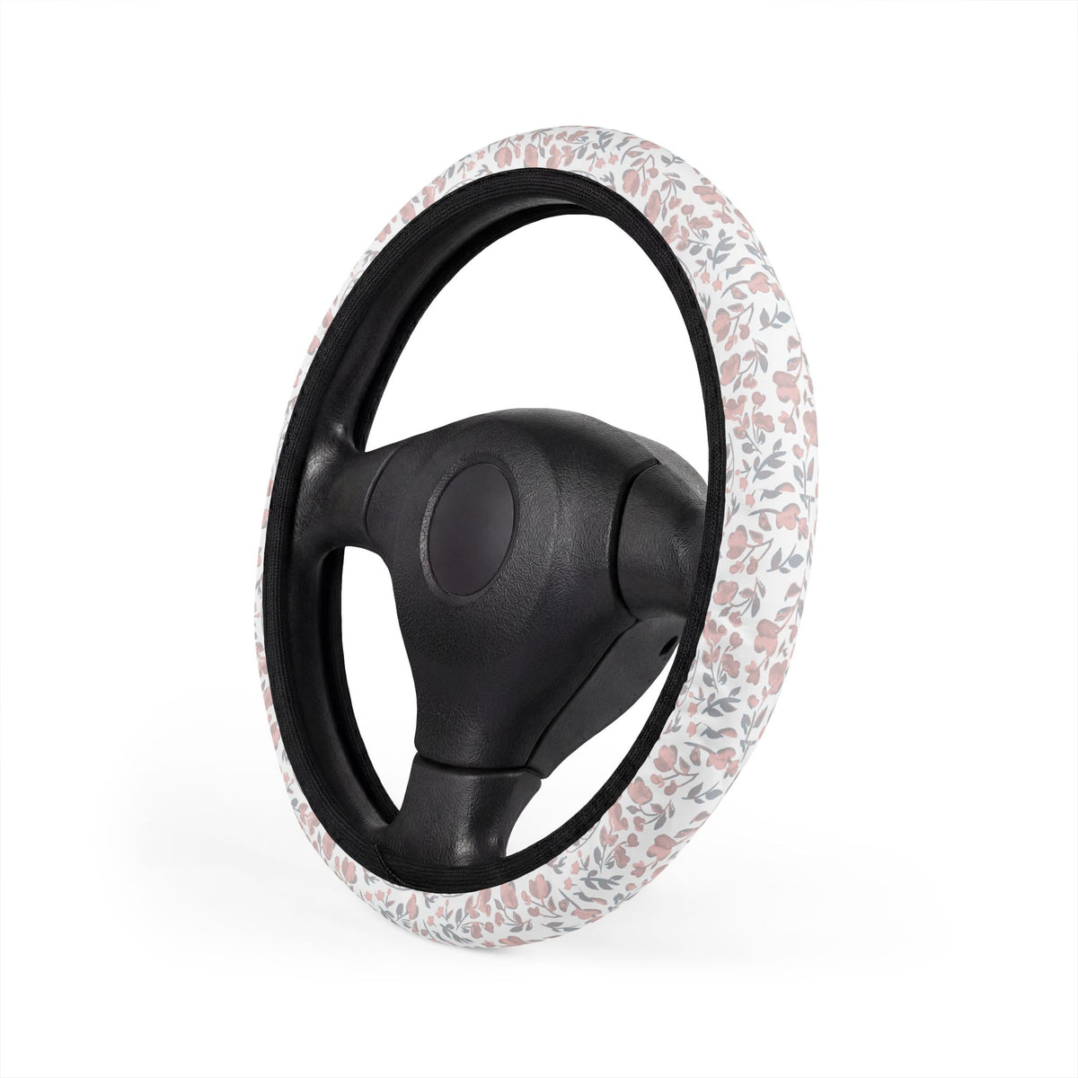 Purple floral boho steering wheel cover, product view 4