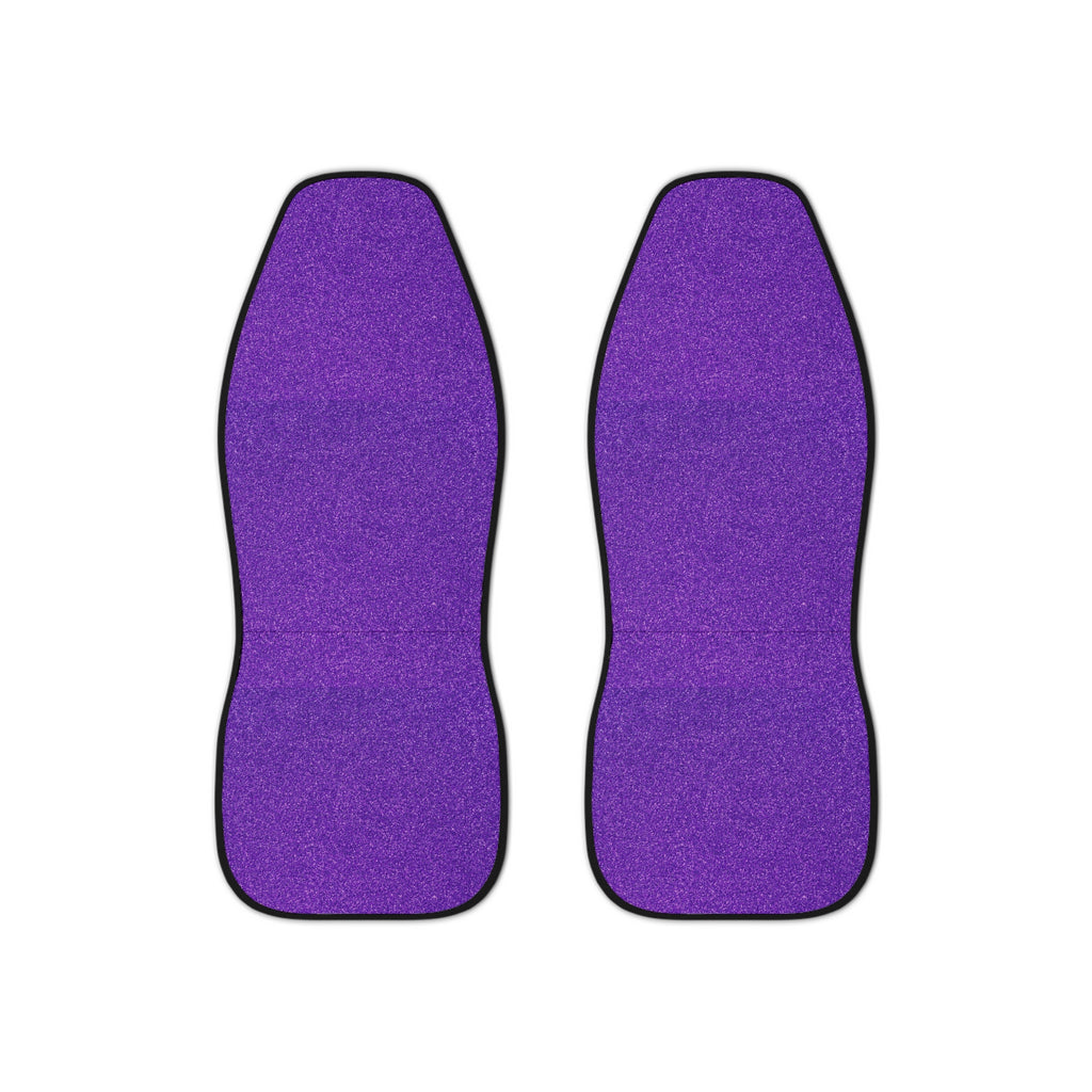 Purple rainbow glitter car seat covers, set of two front seat covers