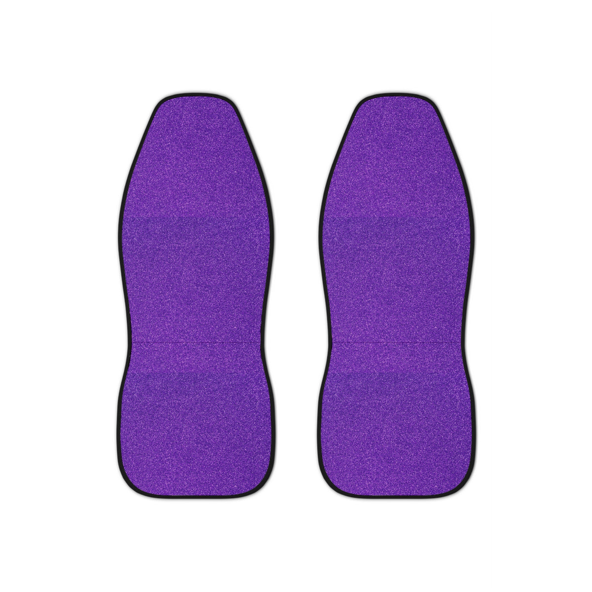 Purple rainbow glitter car seat covers, set of two front seat covers