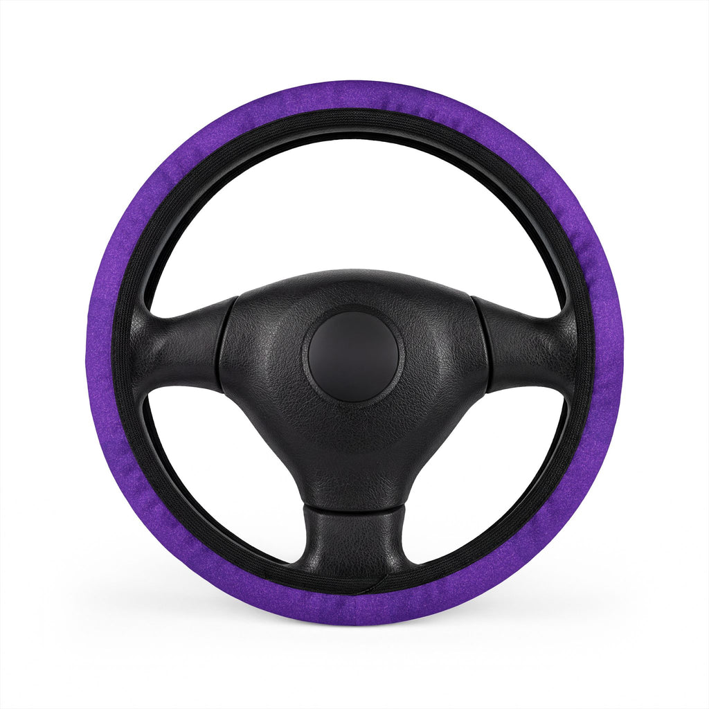 Purple rainbow glitter steering wheel cover, on a steering wheel