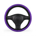 Purple rainbow glitter steering wheel cover, on a steering wheel