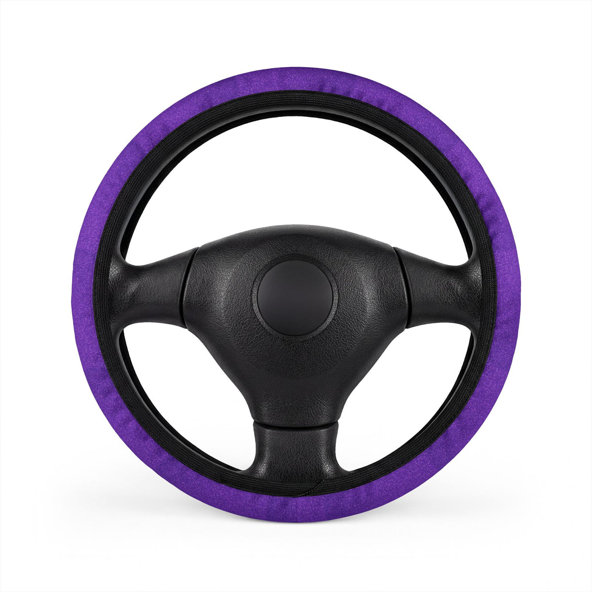 Purple rainbow glitter steering wheel cover, on a steering wheel