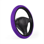 Purple rainbow glitter steering wheel cover, product view 2