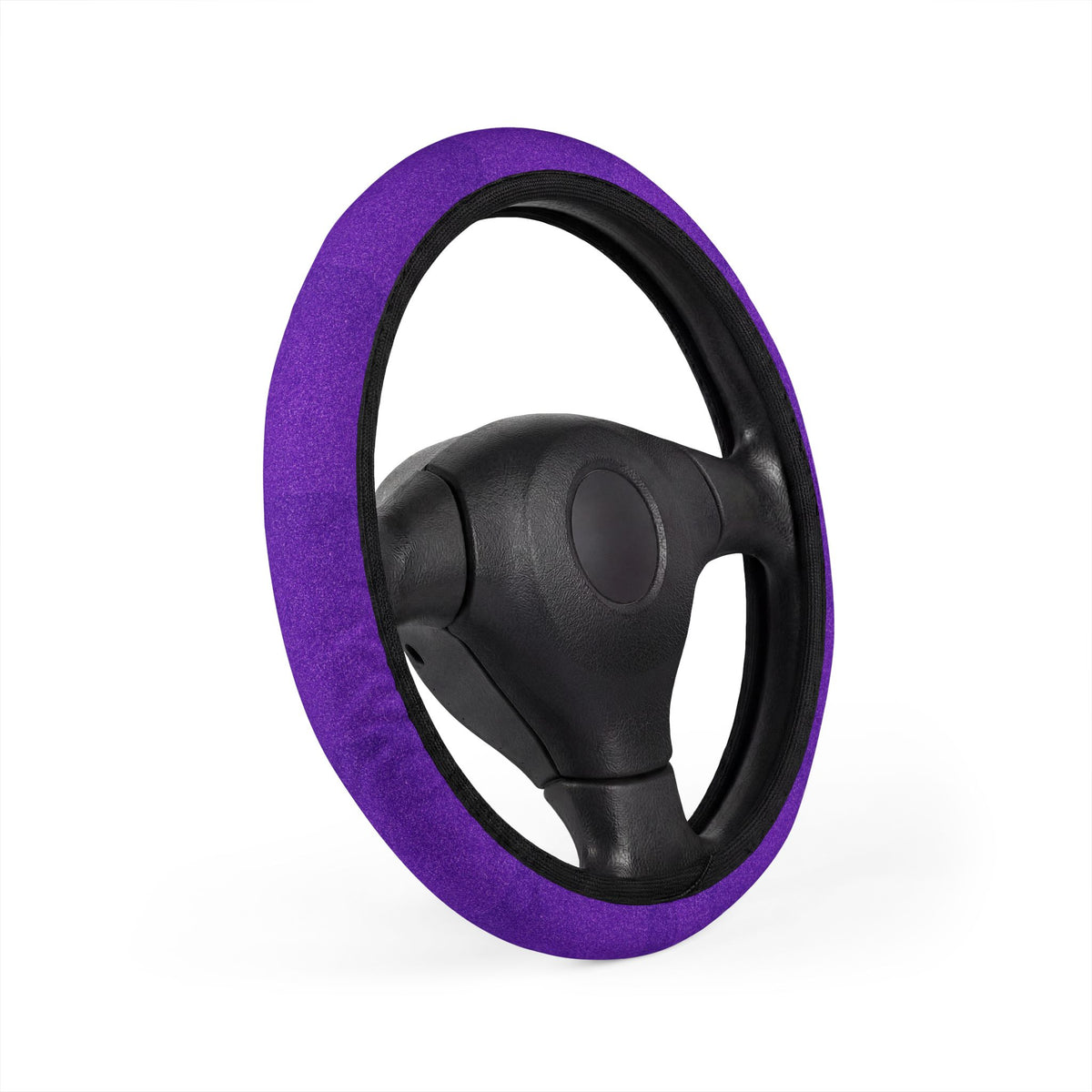 Purple rainbow glitter steering wheel cover, product view 2
