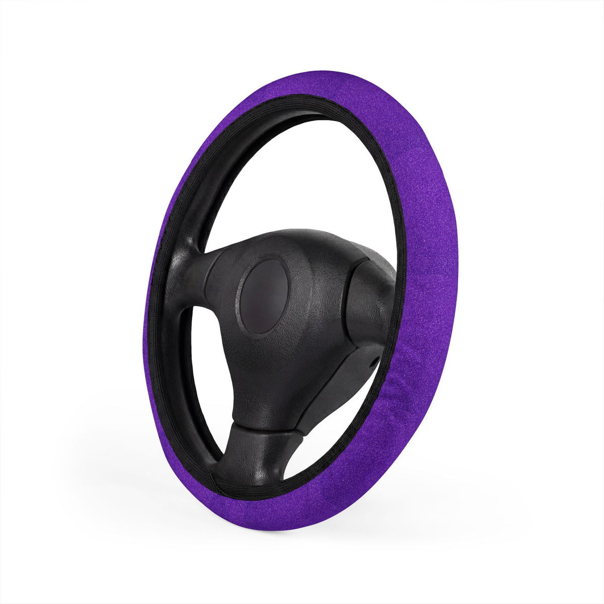Purple rainbow glitter steering wheel cover, product view 3