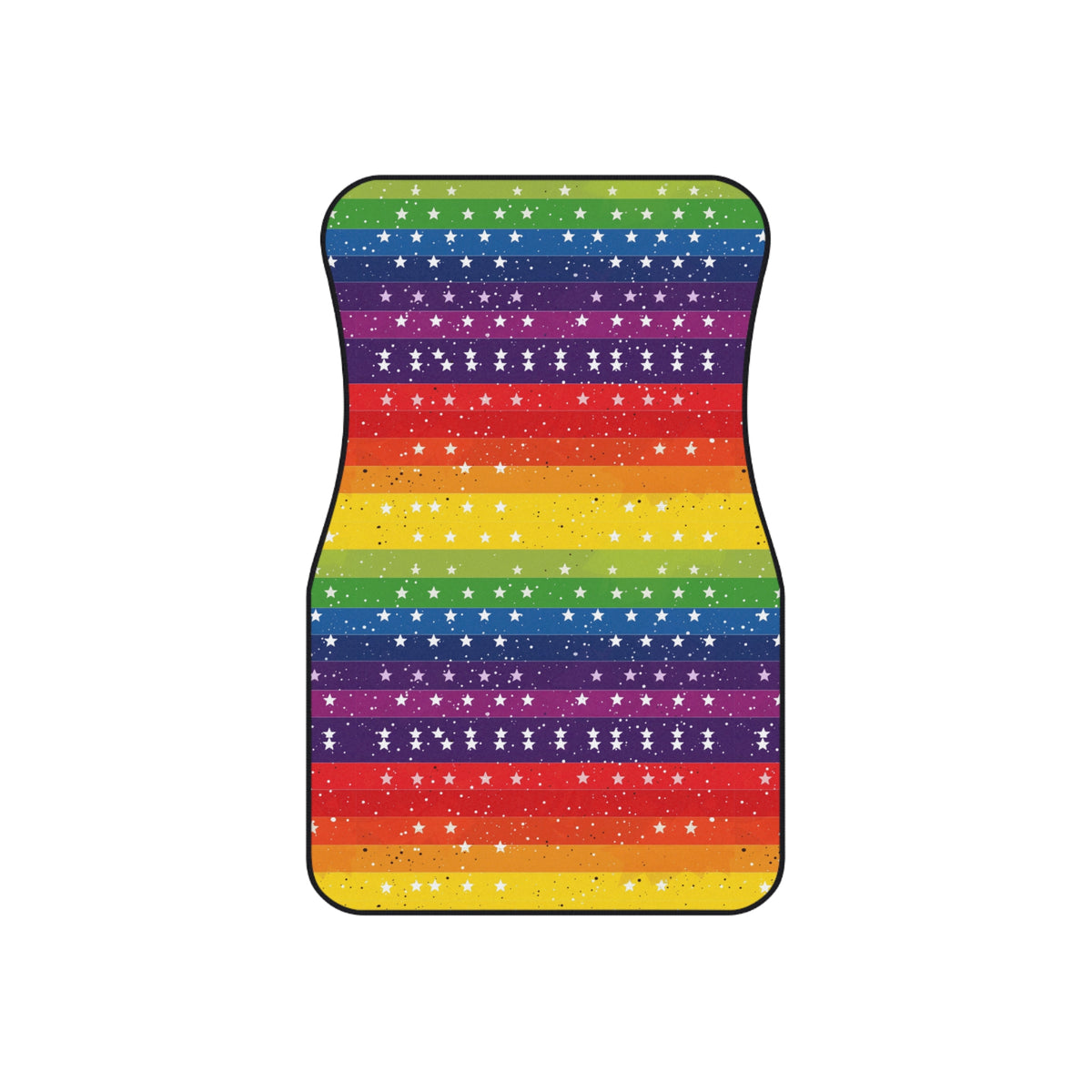 Rainbow American flag car mats, product view 3