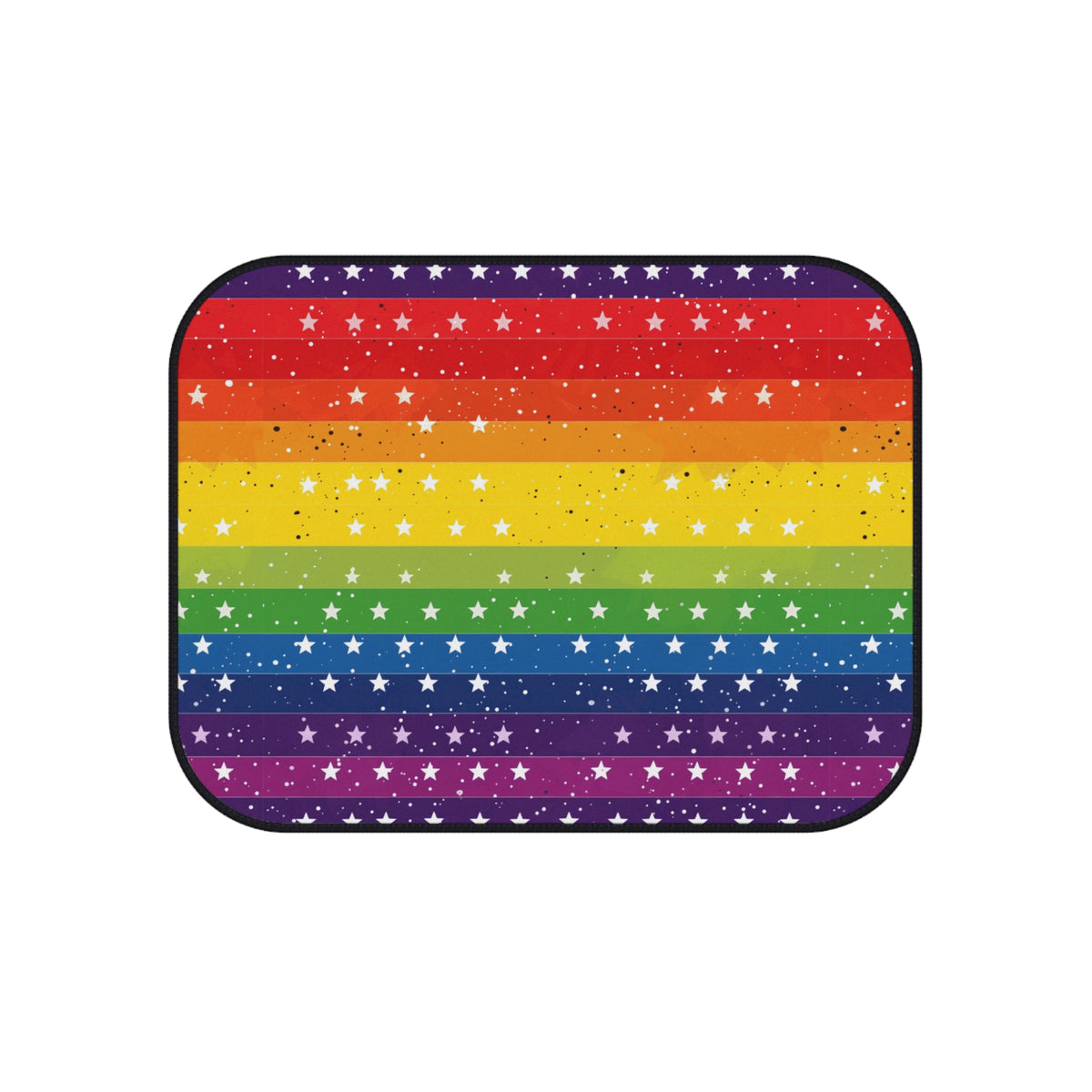 Rainbow American flag car mats, product view 4