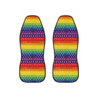 Rainbow American flag car seat covers, set of two front seat covers