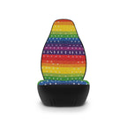 Rainbow American flag car seat covers, product view 4