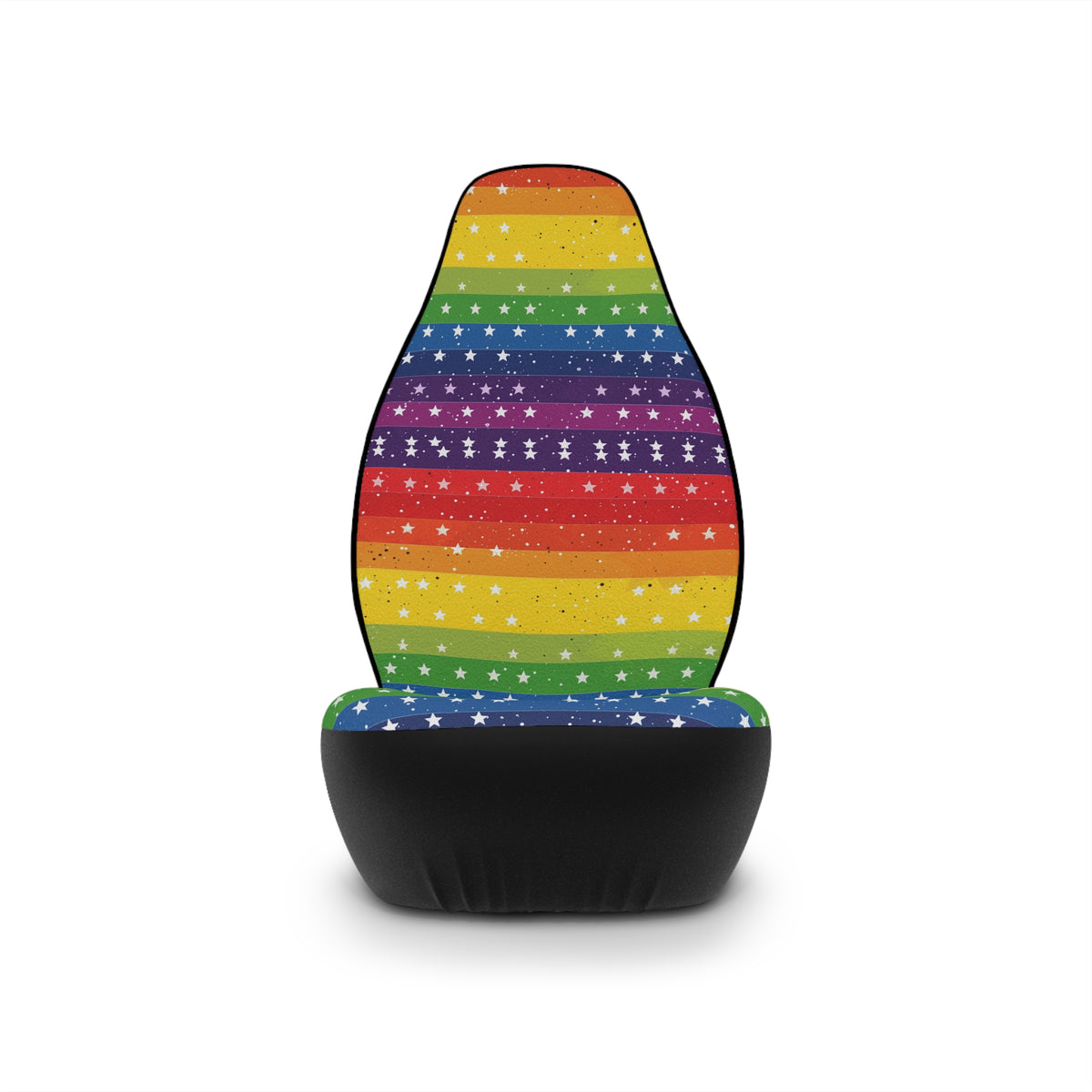 Rainbow American flag car seat covers, product view 4