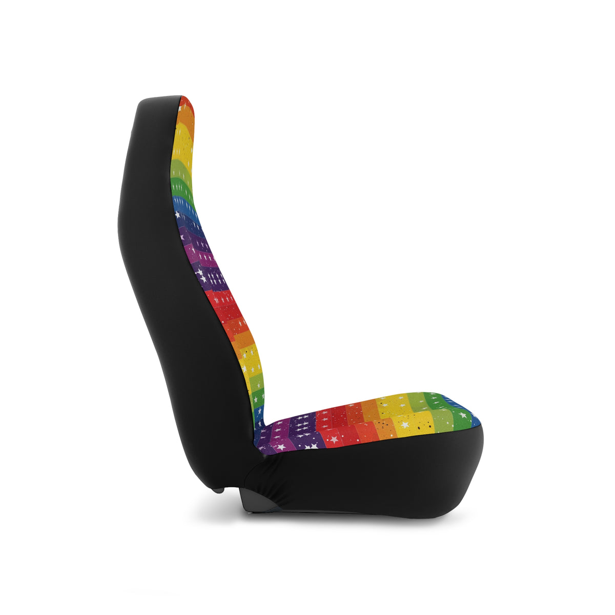 Rainbow American flag car seat covers, product view 6