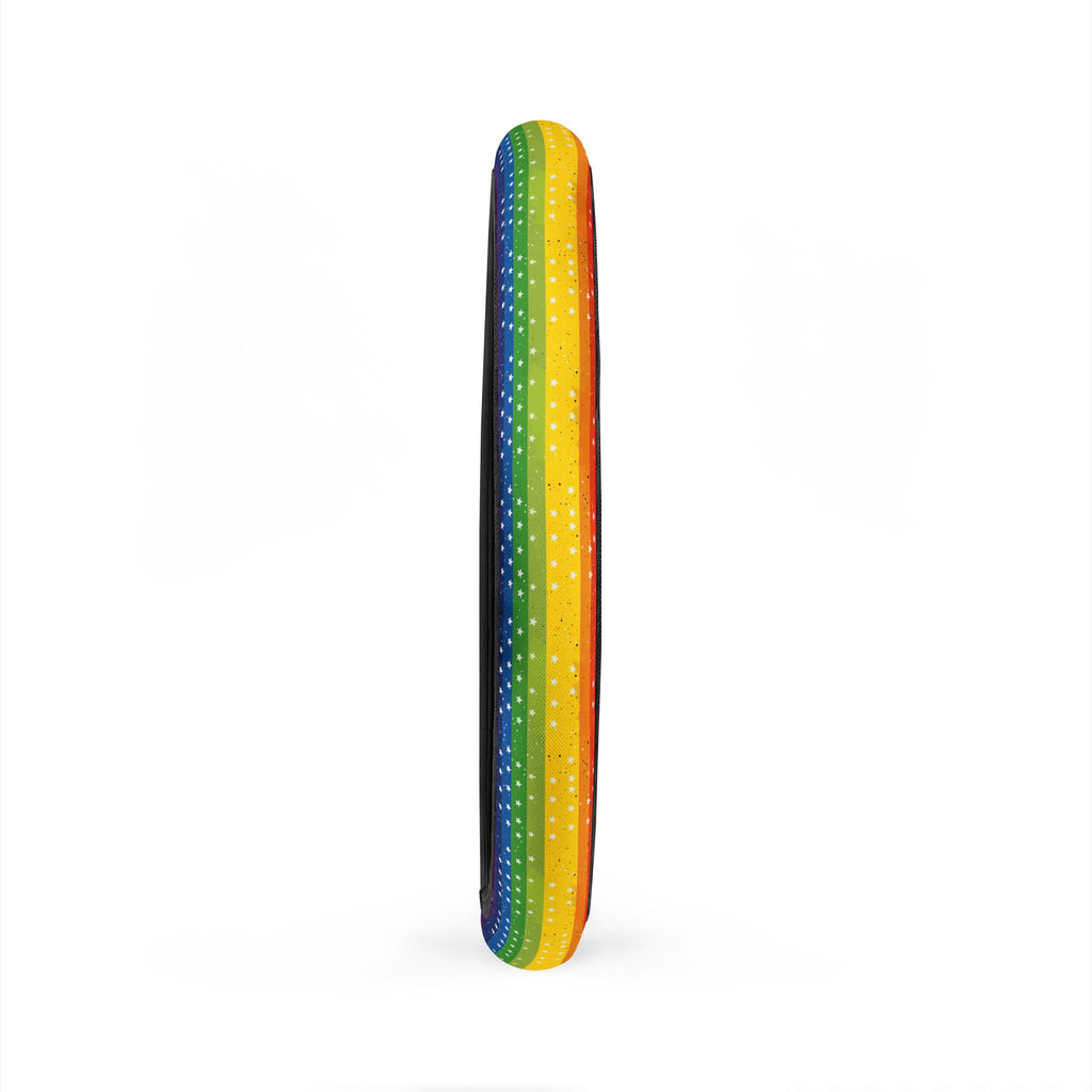 Rainbow American flag steering wheel cover, product view 6