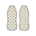 Rainbow heart pride car seat covers, set of two front seat covers