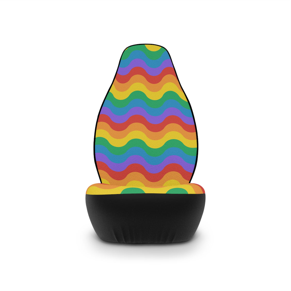 Rainbow wave pride car seat covers, product view 4