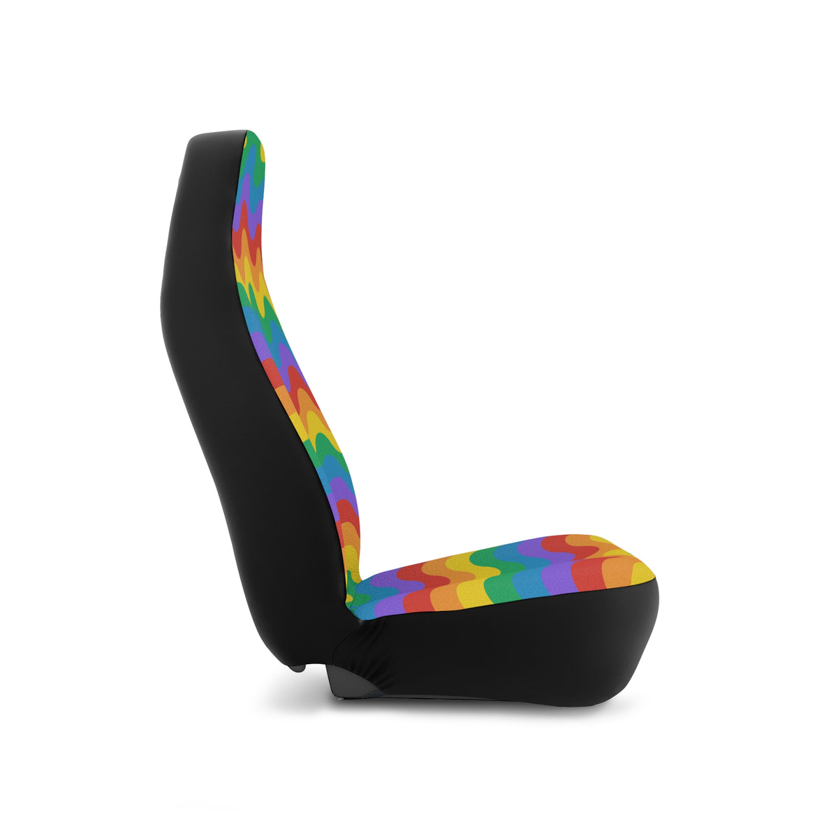 Rainbow wave pride car seat covers, product view 6