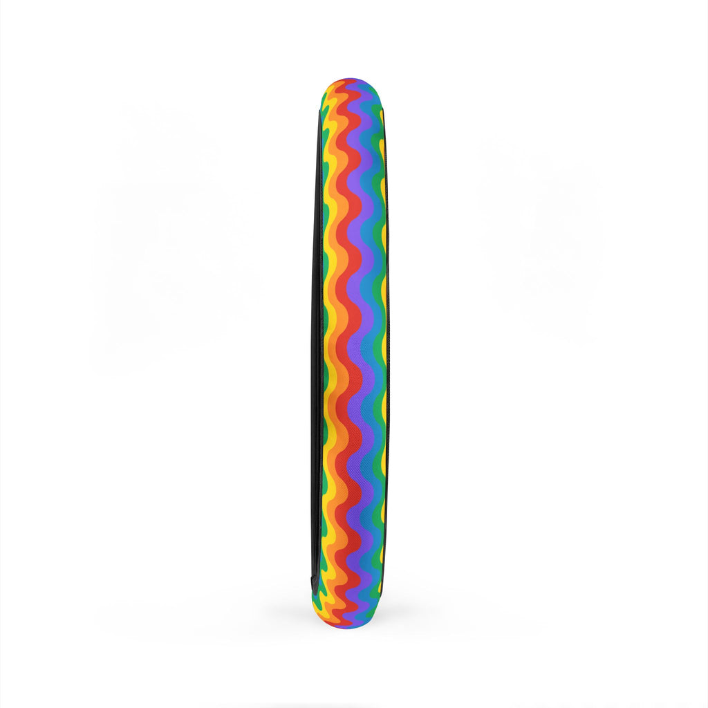 Rainbow wave pride steering wheel cover, product view 6