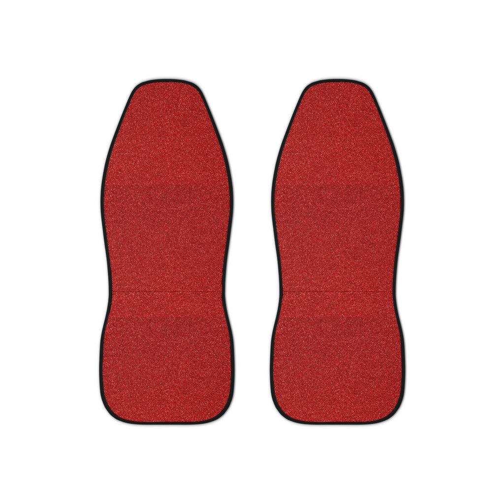 Red rainbow glitter car seat covers, set of two front seat covers